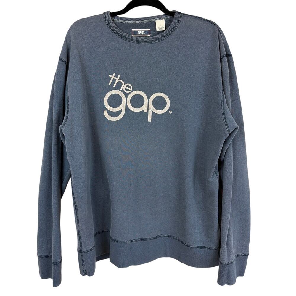 Vintage Gap Blue Heavyweight Crewneck Sweatshirt Size L Made in Korea